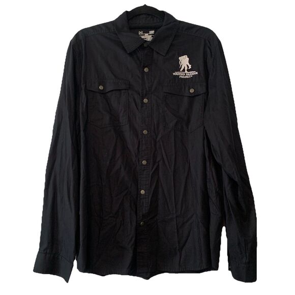 Under Armour Wounded Warrior Project Mens Large Shirt Snap Up Long Sleeve Collar - Picture 1 of 6